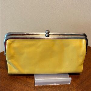 Hobo   Clutch  wallet  double kiss lock openings for Cash cards ID +large pocket